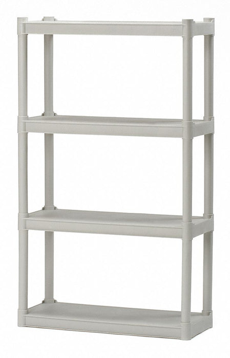 Plastic Shelving White Open Style HDPE
