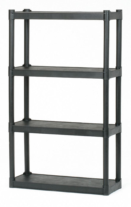 Plastic Shelving Black Open Style HDPE