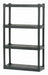 Plastic Shelving Black Open Style HDPE