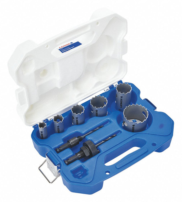 Hole Saw Kit 8pcs Sizes 0.75 -2.25 