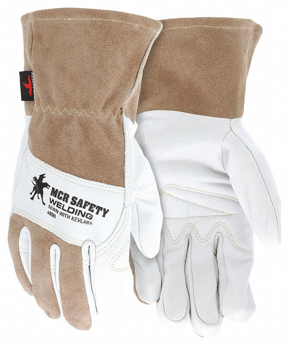 Welding Leather Glove Brown/White XL PR