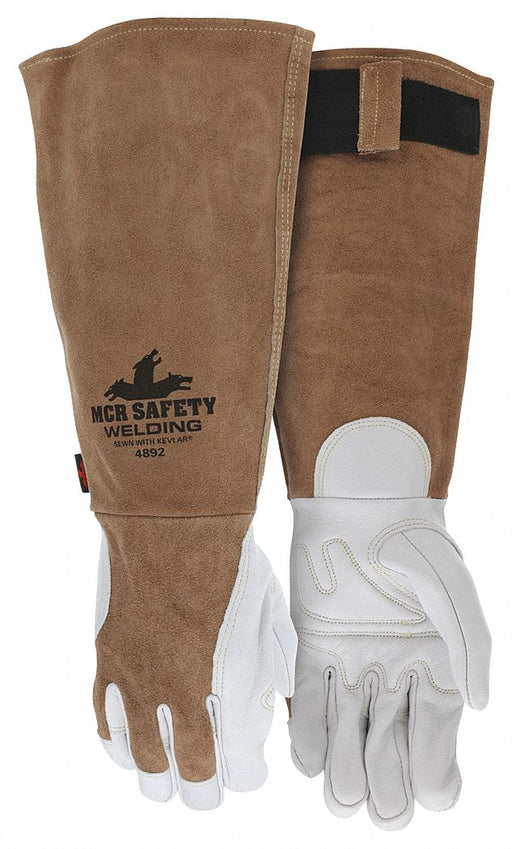 Welding Leather Glove Brown/White M PR
