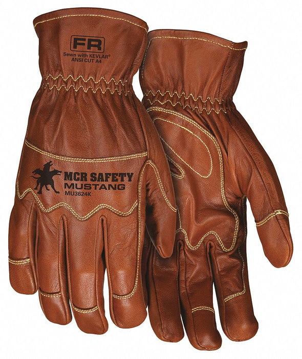 K2762 Leather Gloves Brown M PR