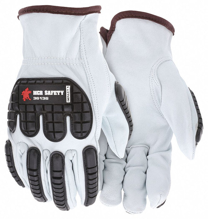 Leather Gloves WhiteXL PK12