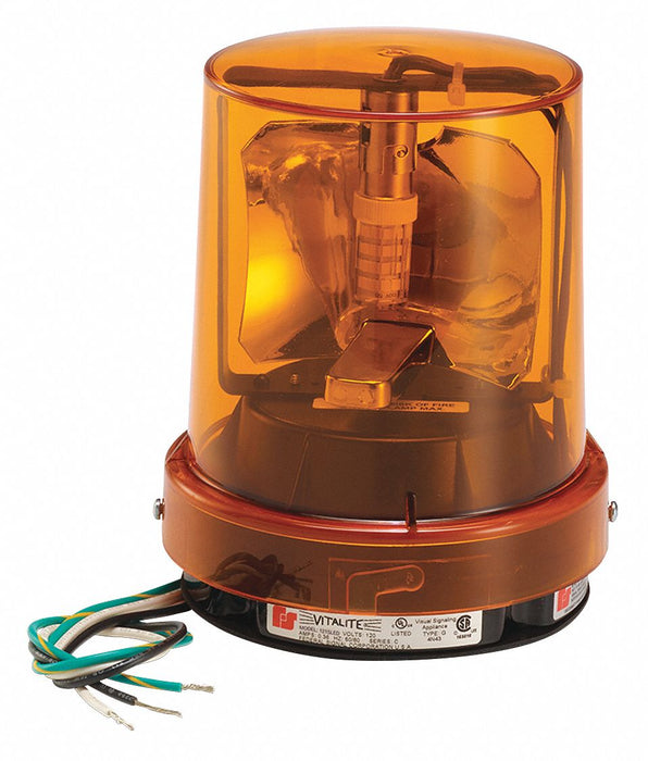 Warning Light Amber LED 5-1/8 D