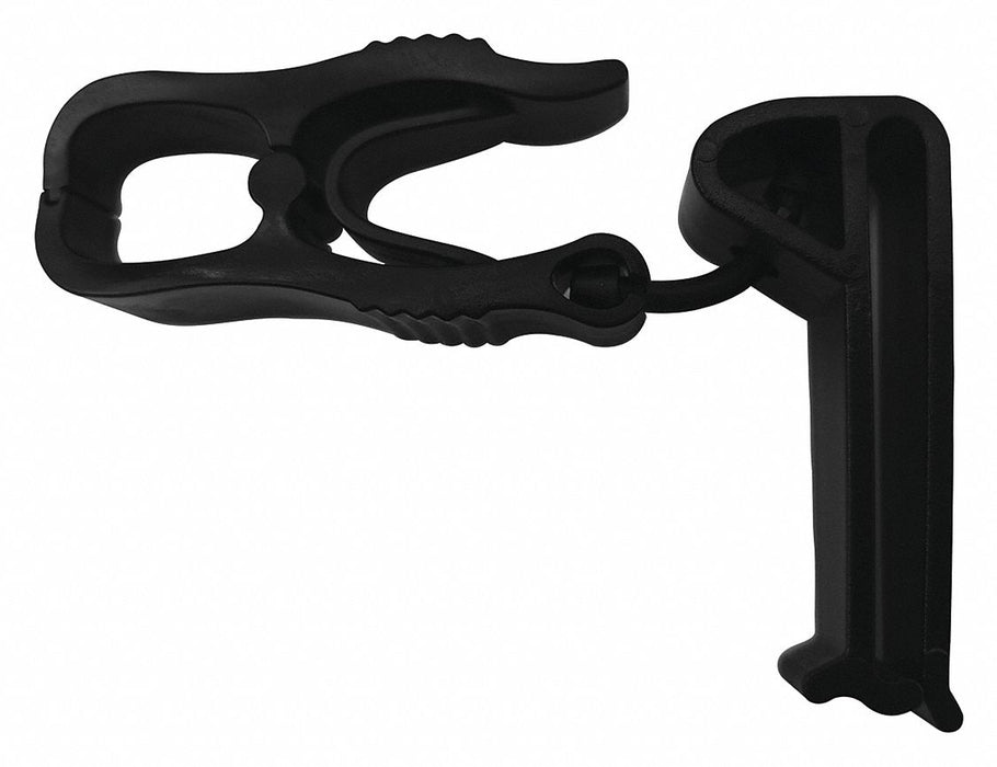 GloveHolderClips Plastic Black 4-3/4inL