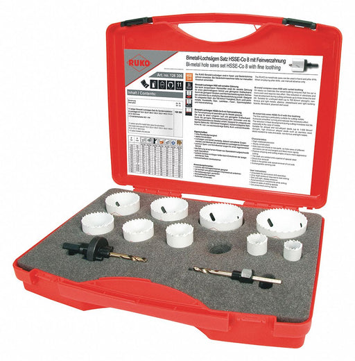 Hole Saw Kit 11pcs Sizes 19 mm-64 mm