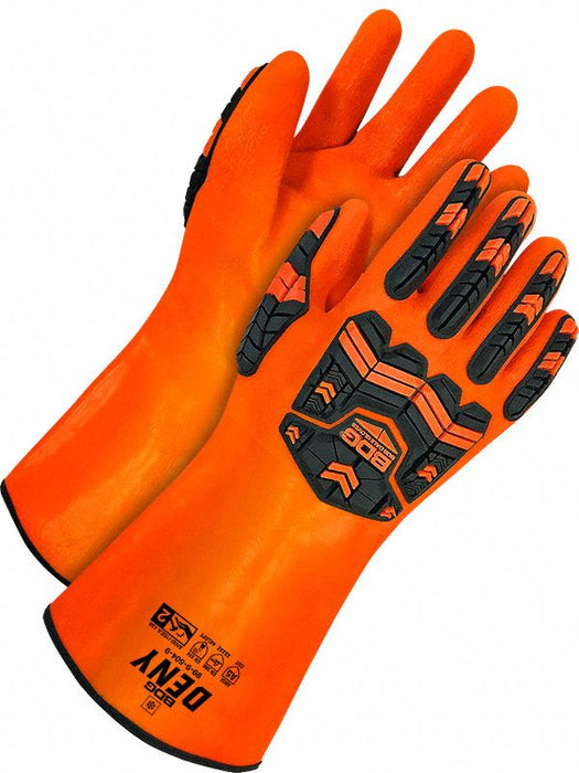 K3799 ChemResistantGloves Blk Org L 9 PR