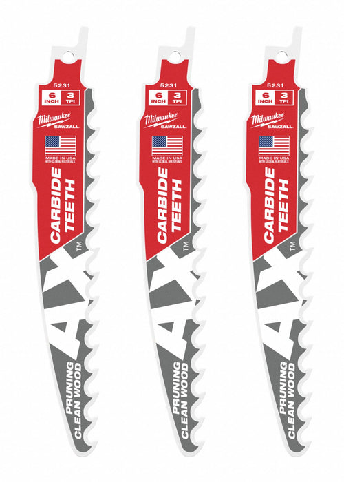 ReciproSawBlade L 6 TPI 3 PK3 Curved