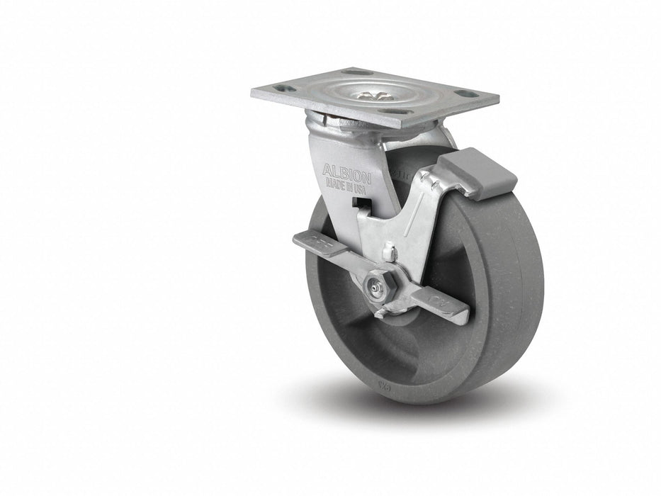 Plate Caster Swivel Nylon 6 1/2 H