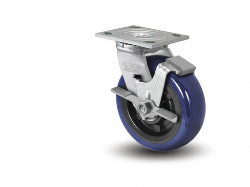 Plate Caster Swivel Polyurethane 7 1/4 H