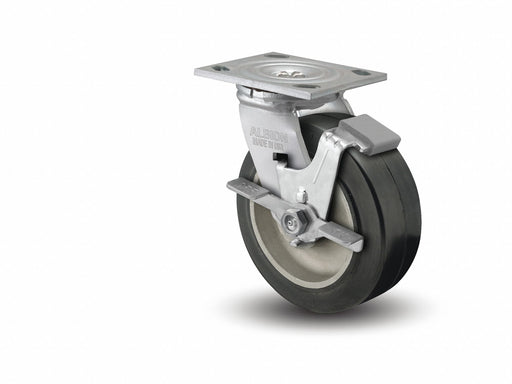 Plate Caster Swivel Rubber 7 1/4 H