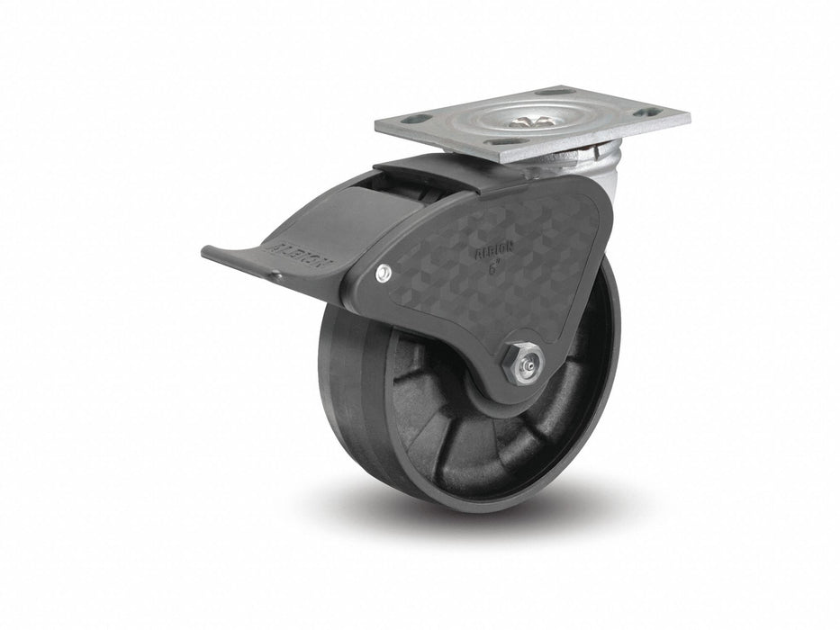 Plate Caster Swivel Nylon 5 5/8 H