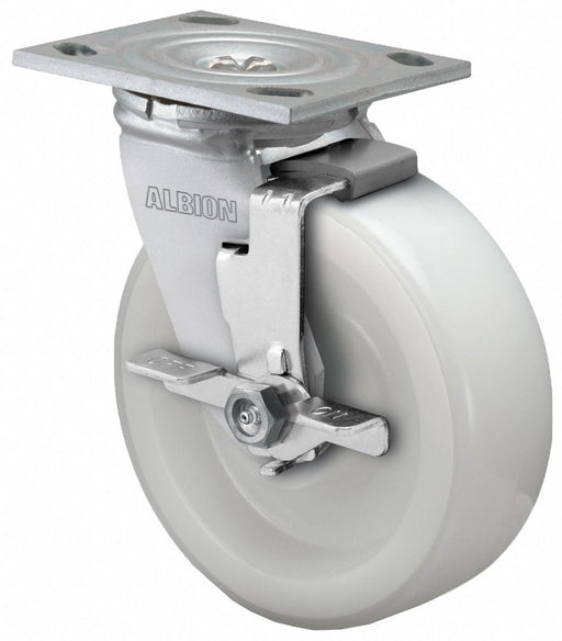 Plate Caster Swivel Nylon 6 1/2 H