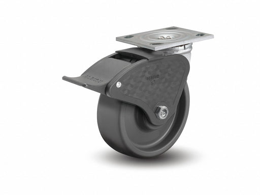Plate Caster Swivel Polyurethane 9 1/2 H