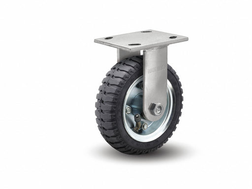 Plate Caster Rigid Rubber 9 1/2 H
