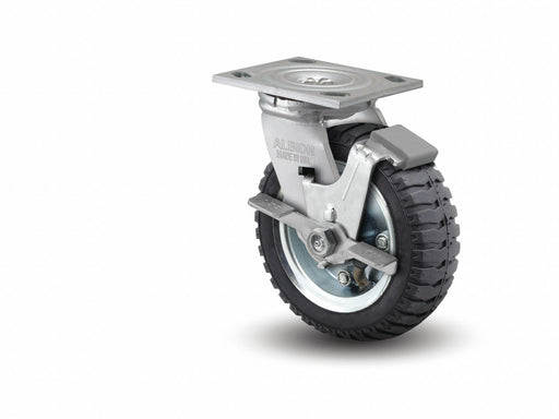 Plate Caster Swivel Rubber 9 1/2 H