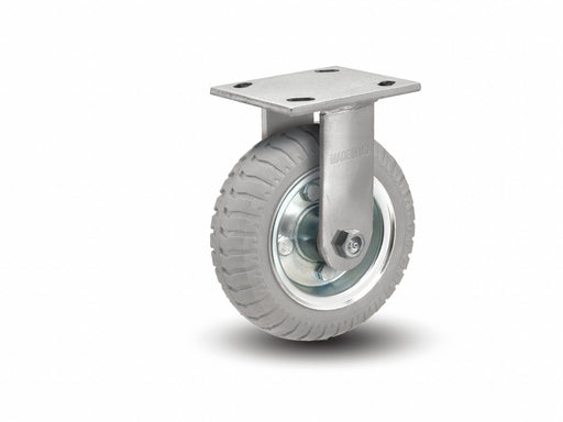 Plate Caster Rigid Rubber 7 1/4 H