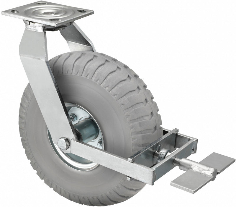 Plate Caster Swivel Rubber 7 1/4 H