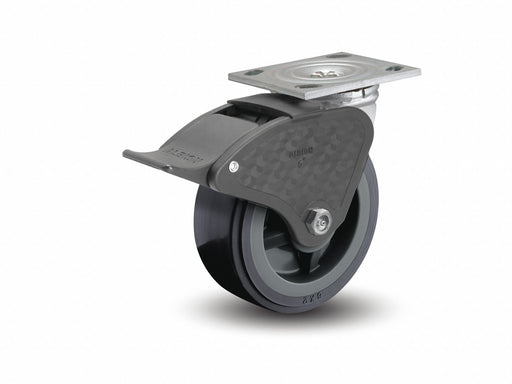 Plate Caster Swivel Polyurethane 6 1/2 H