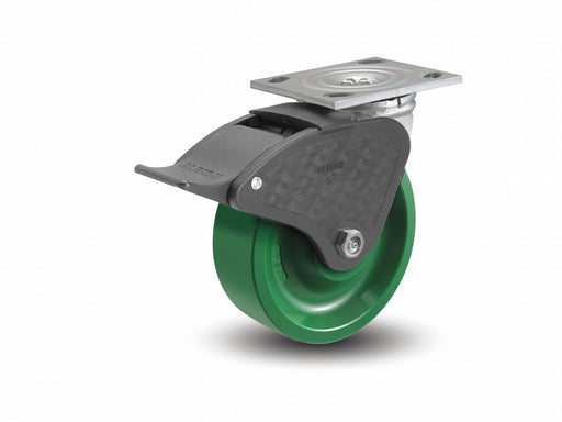 Plate Caster Swivel Polyurethane 6 1/2 H