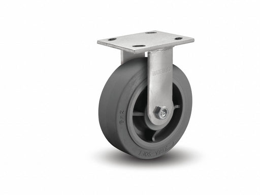 Plate Caster Rigid Rubber 5 5/8 H