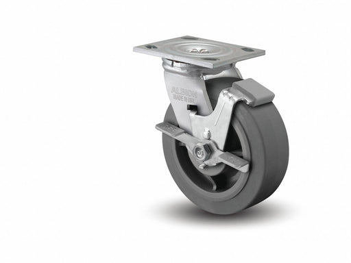 Plate Caster Swivel Rubber 7 1/4 H