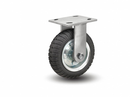 Plate Caster Rigid Rubber 7 1/4 H