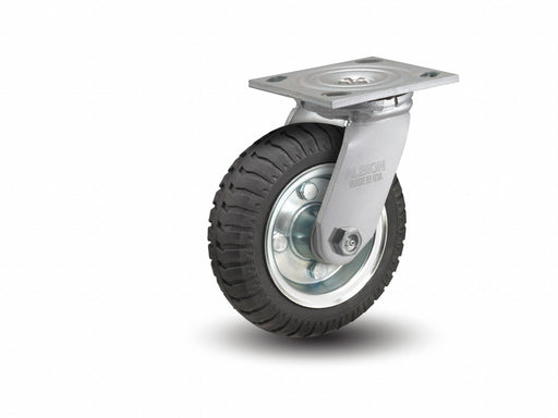 Plate Caster Swivel Rubber 7 1/4 H