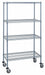 Mobile Stem Caster Cart Gray 4 Shelves