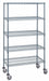 Mobile Stem Caster Cart Gray 5 Shelves