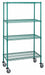 Mobile Stem Caster Cart Green 4 Shelves