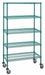Mobile Stem Caster Cart Green 5 Shelves