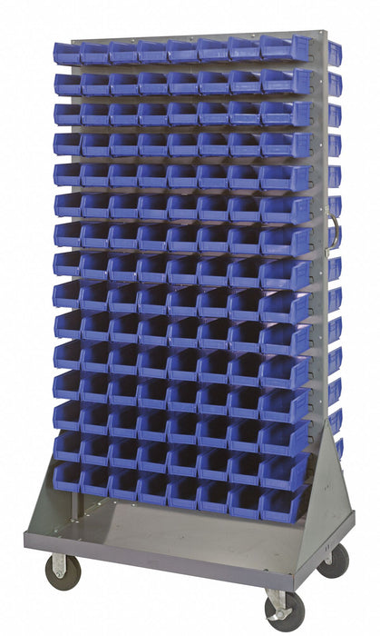 Mobile Louvered Floor Rack Steel 240Bins