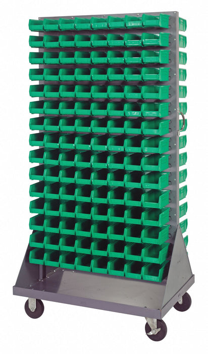 Mobile Louvered Floor Rack Steel 240Bins