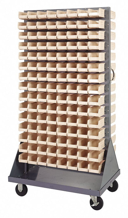 Mobile Louvered Floor Rack Steel 240Bins