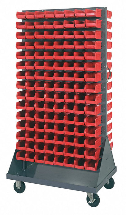 Mobile Louvered Floor Rack Steel 240Bins