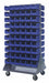Mobile Louvered Floor Rack Steel 120Bins