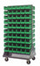 Mobile Louvered Floor Rack Steel 120Bins