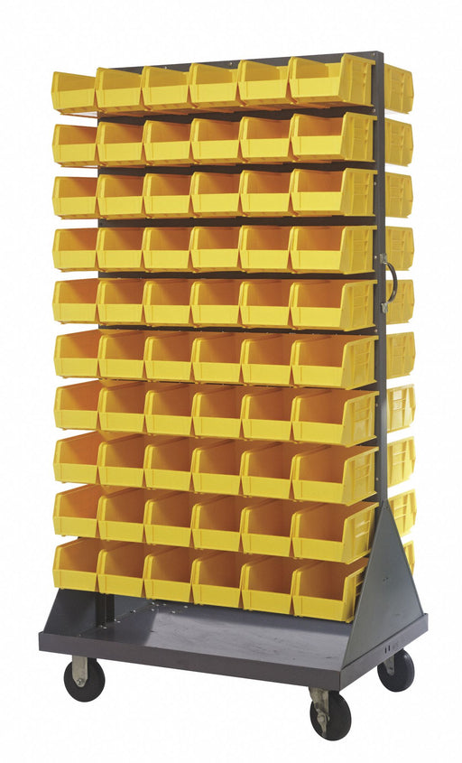 Mobile Louvered Floor Rack Steel 120Bins