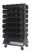 Mobile Louvered Floor Rack Steel 56 Bins