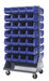 Mobile Louvered Floor Rack Steel 56 Bins
