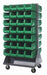 Mobile Louvered Floor Rack Steel 56 Bins
