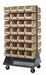 Mobile Louvered Floor Rack Steel 56 Bins