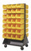 Mobile Louvered Floor Rack Steel 56 Bins