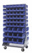 Mobile Louvered Floor Rack Steel 96 Bins