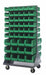 Mobile Louvered Floor Rack Steel 96 Bins