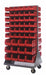 Mobile Louvered Floor Rack Steel 96 Bins