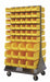 Mobile Louvered Floor Rack Steel 96 Bins