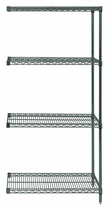 Wire Shelving Add-On Kit Green